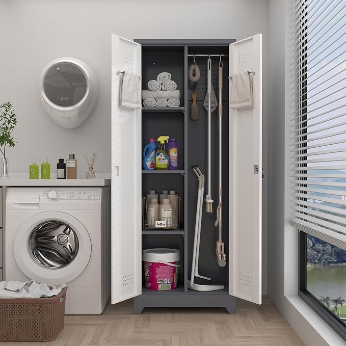 Metal Cabinets with Doors and Adjustable Shelves - Image 5