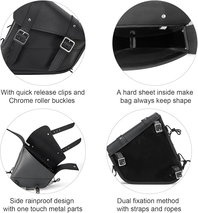 GARGOYLE BELLS Motorcycle Saddle Bags Solo Swing Arm Bag - Image 2