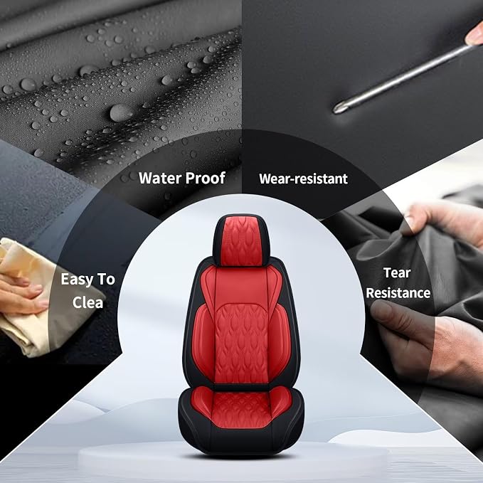 Car Covers Fit for Toyota Camry 2012-2025: Full Set 5 Seats Faux Leather - Image 6