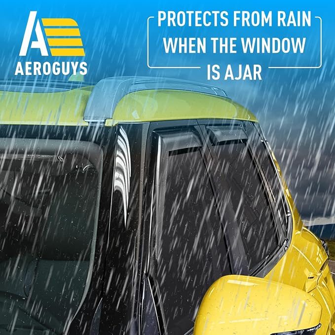 Extra Durable Window Deflectors in-Channel Window Visors Rain Guards Fit - Image 2