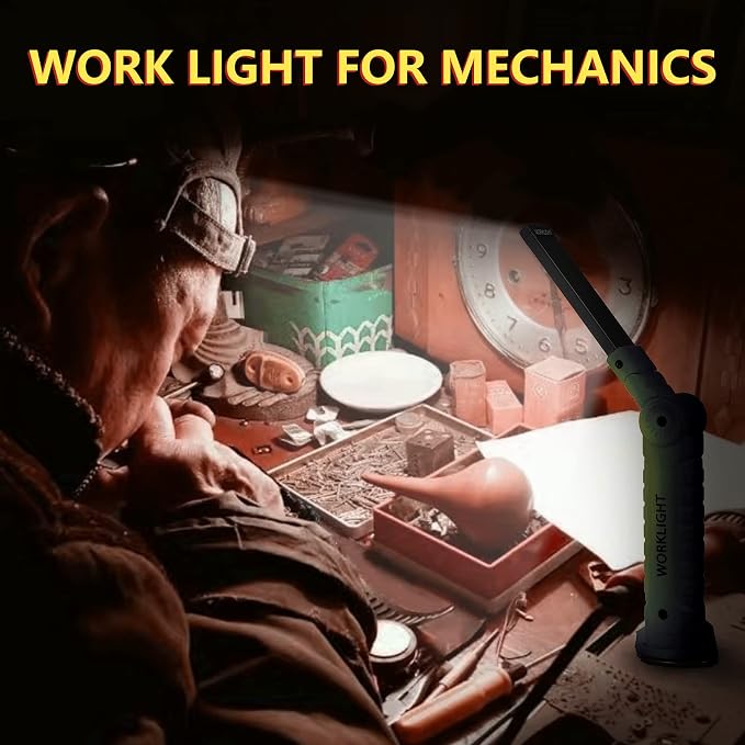 Suranew LED Worklight Flashlight, COB Rechargeable Work Lights - Image 8