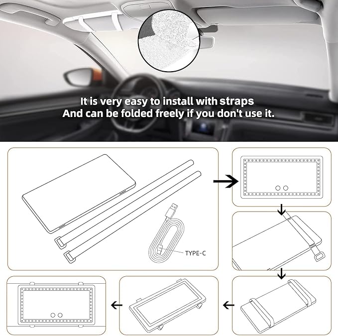 Car Sun Visor Vanity Mirror, - Image 6