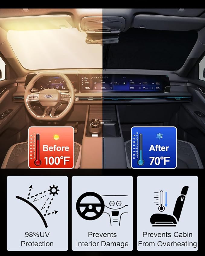 2025 Upgrade Front Windshield Sunshade fit - Image 2