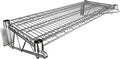 14" x 36" Chrome Wire Wall Mount Shelf by Krollen+Industrial