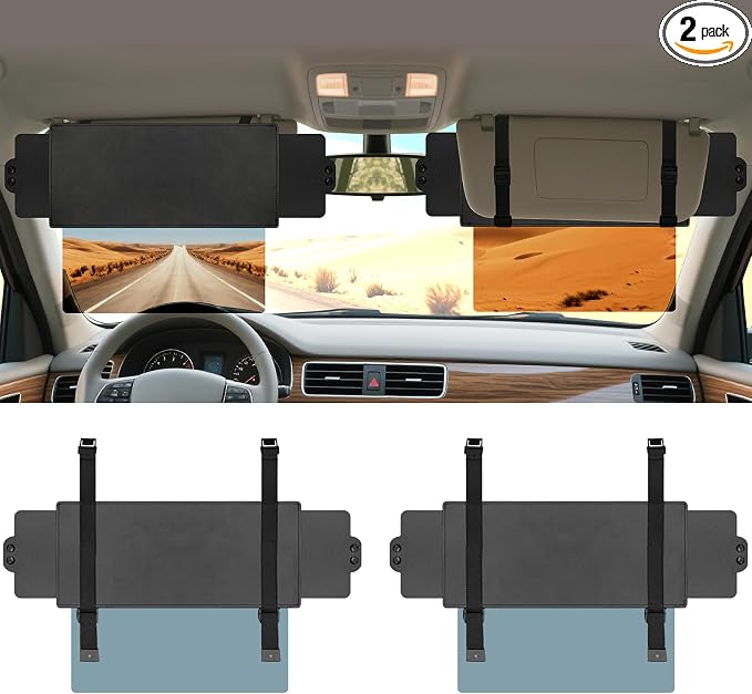 Sun Visor Extender for Car, Visor Extender Sun Blocker, Sun Visor Extension by AutioraHome