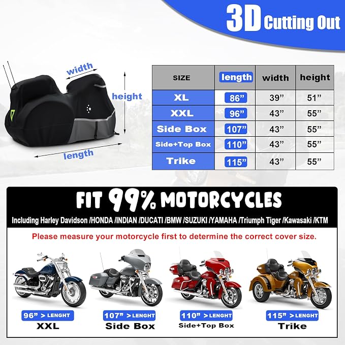 Trike Cover, Heavy Duty 420D Waterproof - Image 6
