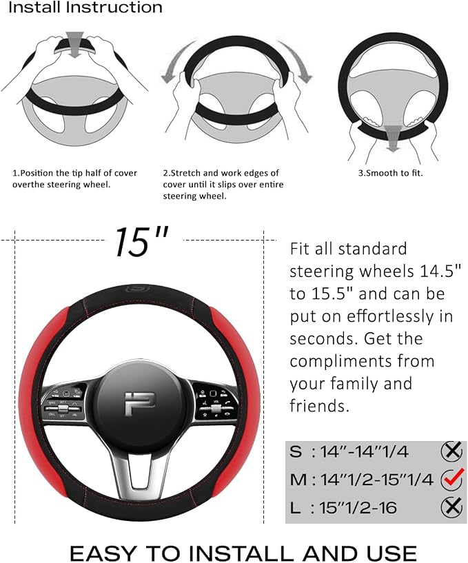 Skechers Steering Wheel Cover, Memory Foam Car Steering Wheel Cover, - Image 7