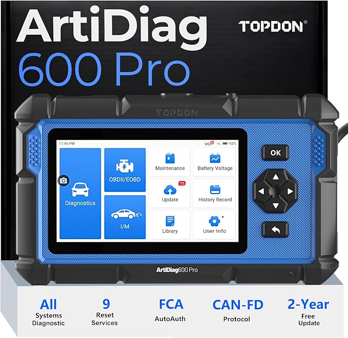 TOPDON ArtiDiag600 Pro, OBD2 Scanner Diagnostic Tool by TOPDON
