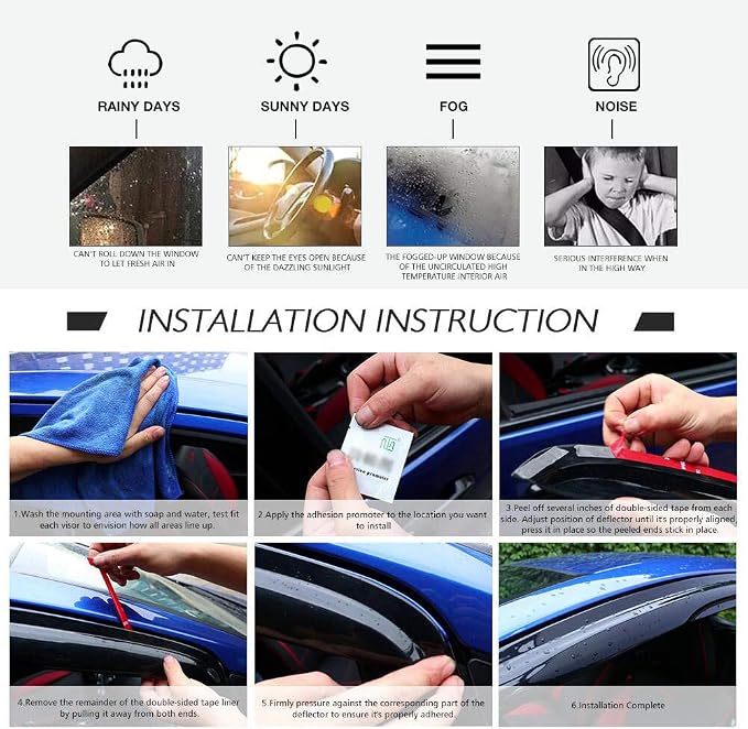 Window Visor Deflector Compatible - Image 9
