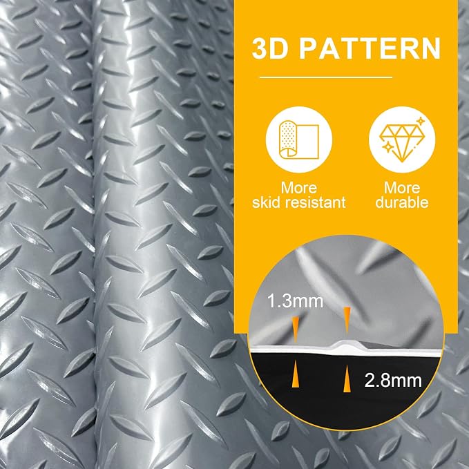 4x8FT Garage Floor Mat, 2.8mm Thickened Flooring Roll - Image 3