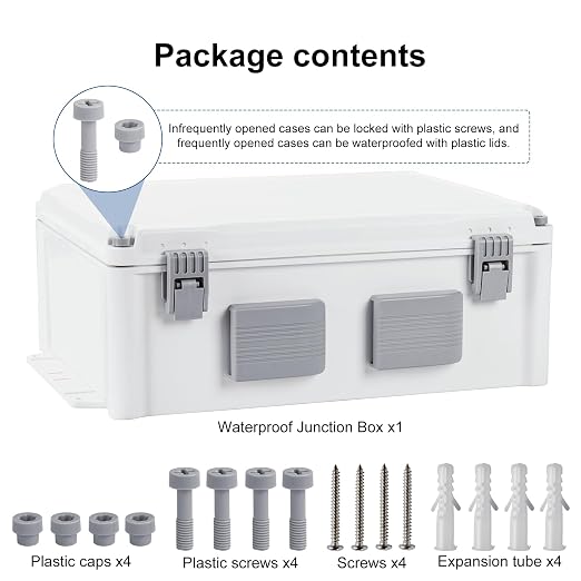 Outdoor Electrical Junction Box, ABS Water Resistant Enclosure - Image 6