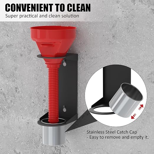 UNITEDPOWER Wall Mount Oil Funnel Holder, Organizer Storage Rack - Image 6