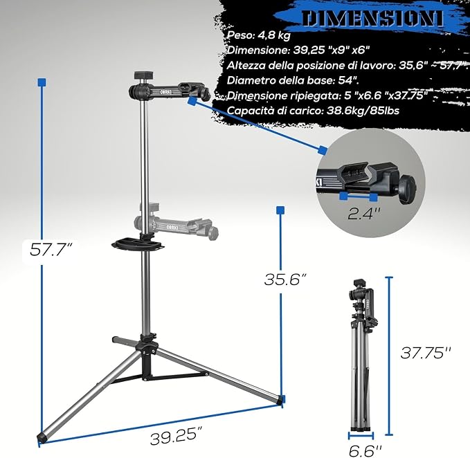 corki Cycles Bicycle Repair Stand Maintenance Work Stand - Image 3
