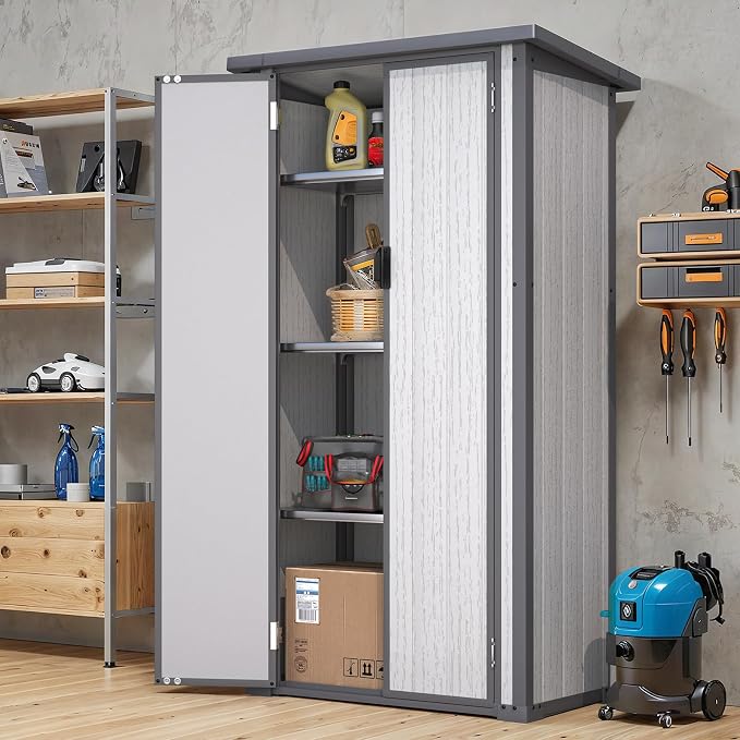 AECOJOY Resin Outdoor Storage Cabinet Waterproof - Image 2