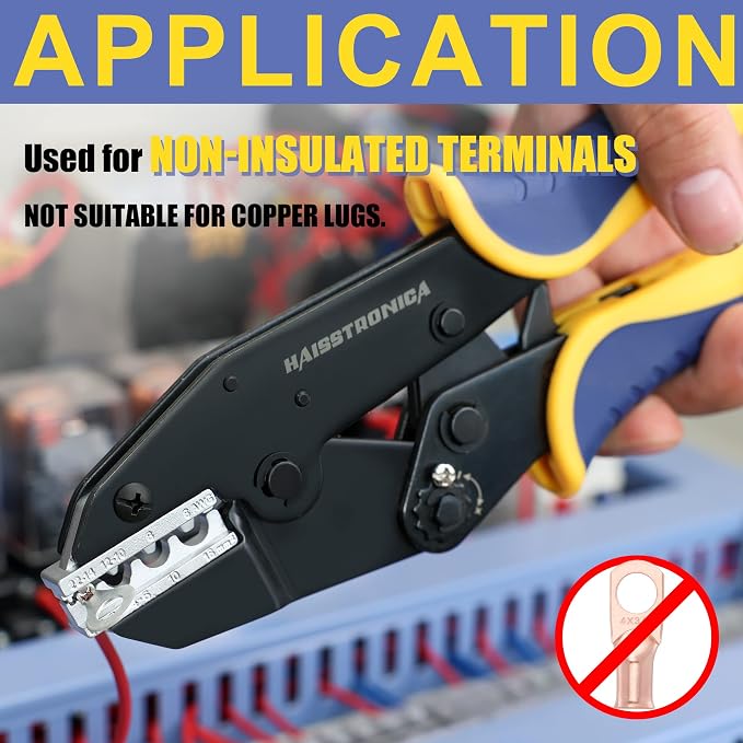 haisstronica Crimping Die for Non-Insulated Terminals, 22-6 AWG - Image 2