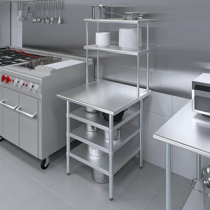 Amgood 30" x 30" Stainless Steel Work Table - Image 4