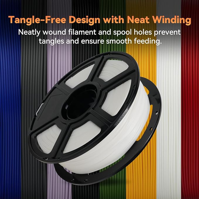 FLASHFORGE PLA Filament 1.75mm +/- 0.02mm, Matte White 3D Printer Filament 1kg - Image 6