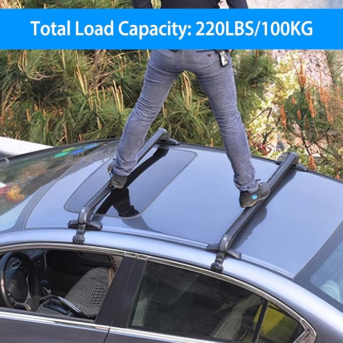 Universal Roof Rack, Adjustable Window Frame Roof Bars - Image 3