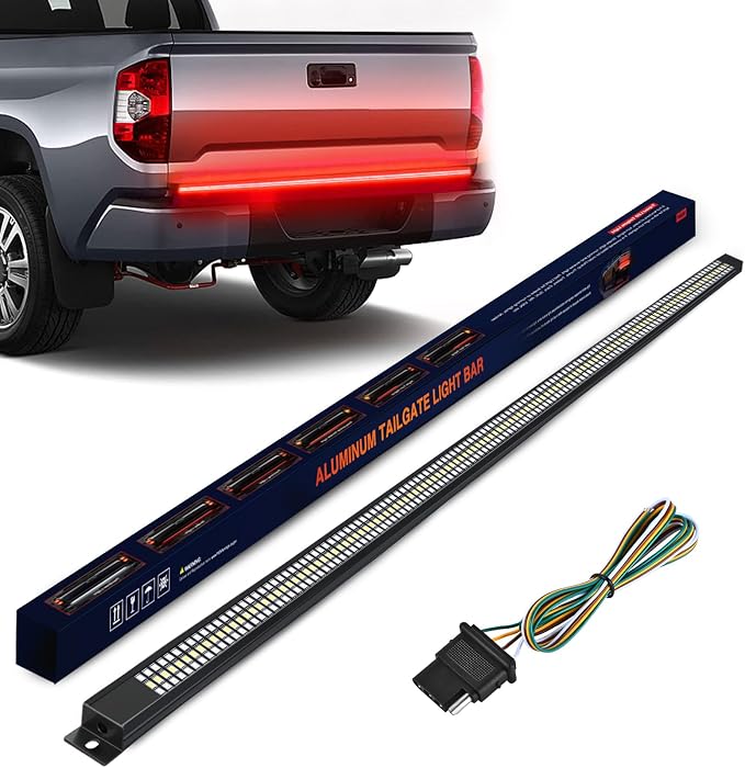 Nilight Truck Tailgate Light Strip 48" Aluminum Frame Triple Row 780 LED Bar by Nilight