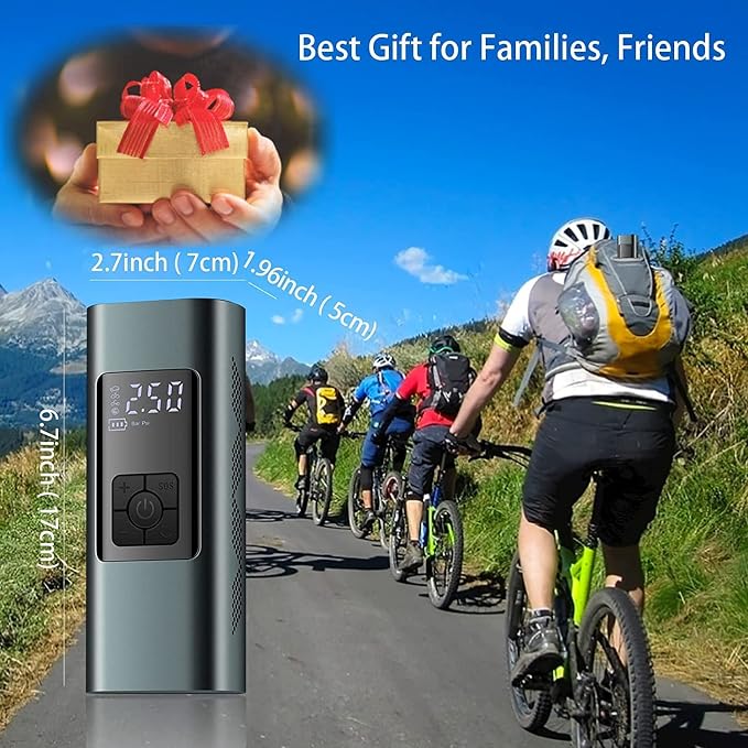 Tire Inflator Portable Air Compressor: Cordless Air Pump - Image 7
