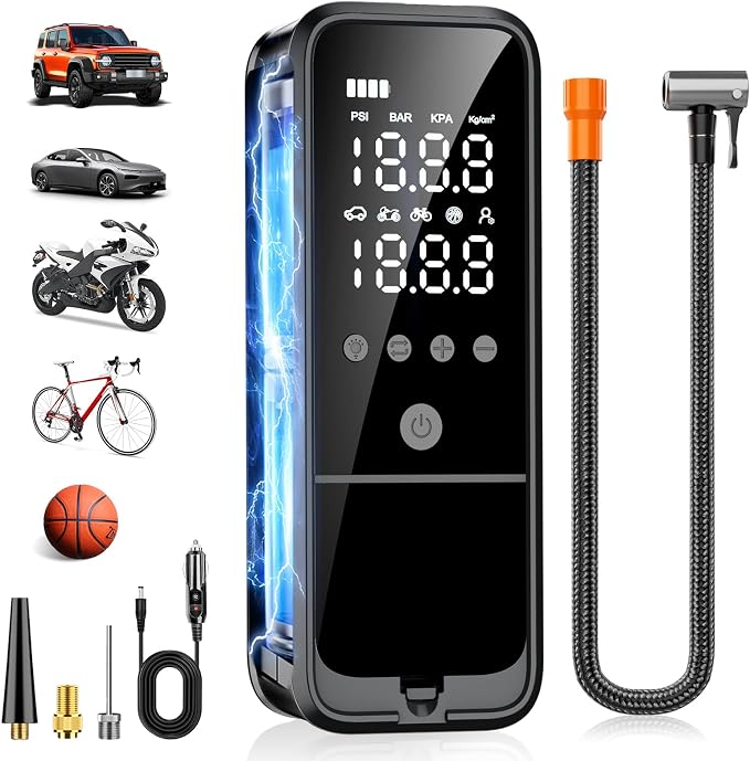 Tire Inflator Portable Air Compressor, 160 PSI Air Pump by KZKB