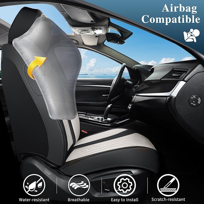 Car Seat Covers Full Set, Leather Seat Covers - Image 5