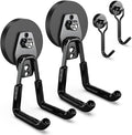 3-H Heavy Duty Magnet Garage Hooks 2 Pack, Large Strong Magnetic Hooks by 3-H