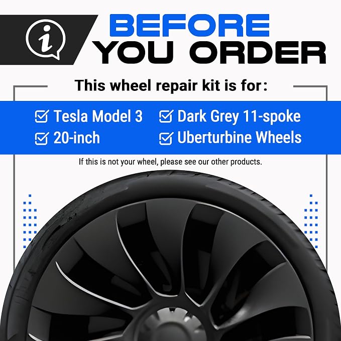 Premium Tesla Wheel Curb Rash Repair Kit - Image 2