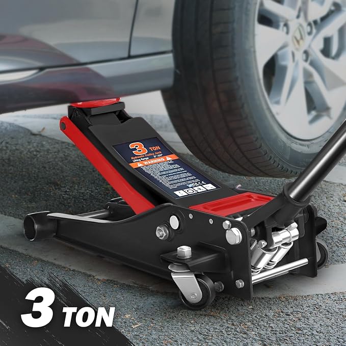 DNA MOTORING Floor Jack 3 Ton Capacity, Fast Lift Service Jack Low Profile - Image 2