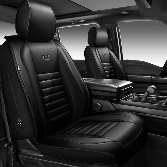 CAR PASS Nappa Leather Car Seat Covers Full Set, Luxury Seat Protector - Image 9