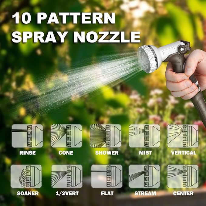 Retractable Garden Hose Reel, 1/2 in 75+6ft, Heavy Duty Wall Mounted Water Hose - Image 5