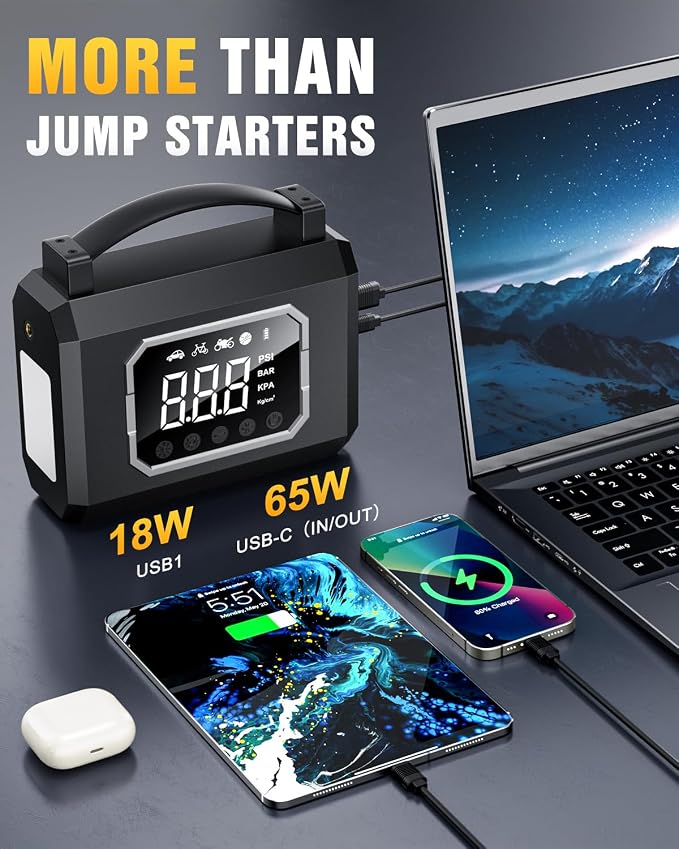 Jump Starter 3000A, Car Battery Jumper Starter Portable - Image 8