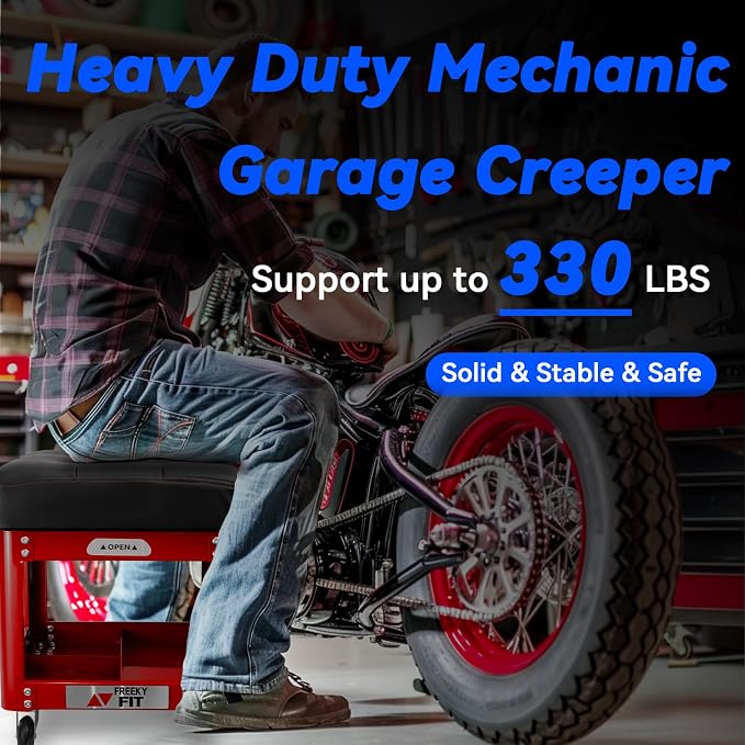Rolling Creeper Garage Shop Seat - Image 2