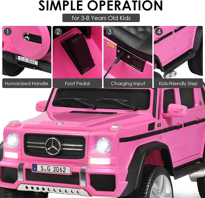 Costzon Ride on Car, Licensed Mercedes-Benz Maybach, 12V Battery Powered - Image 3