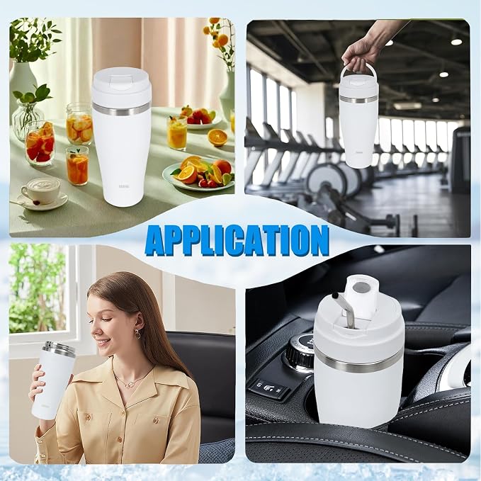 Ice Shave 2-in-1 Stainless Steel Vacuum Tumbler & Cordless Blender - 28oz - Image 7