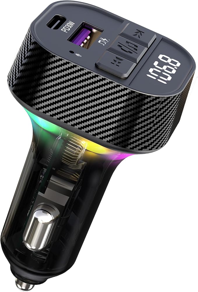 Bluetooth 5.3 FM Transmitter for Car, Wireless FM Radio Transmitter, Support by SYENGKKY