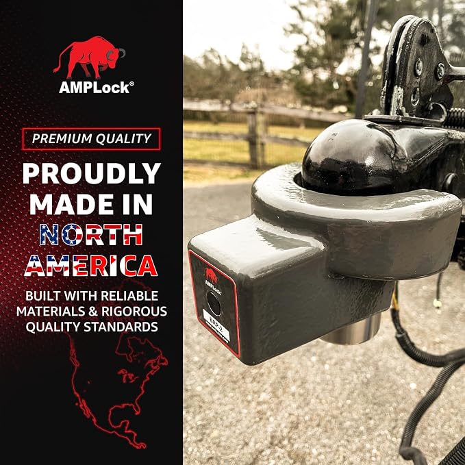 AMPLock - U-LPCVR Heavy Duty 5th Wheel Lock, Patented Cylinder Lock, Travel - Image 6