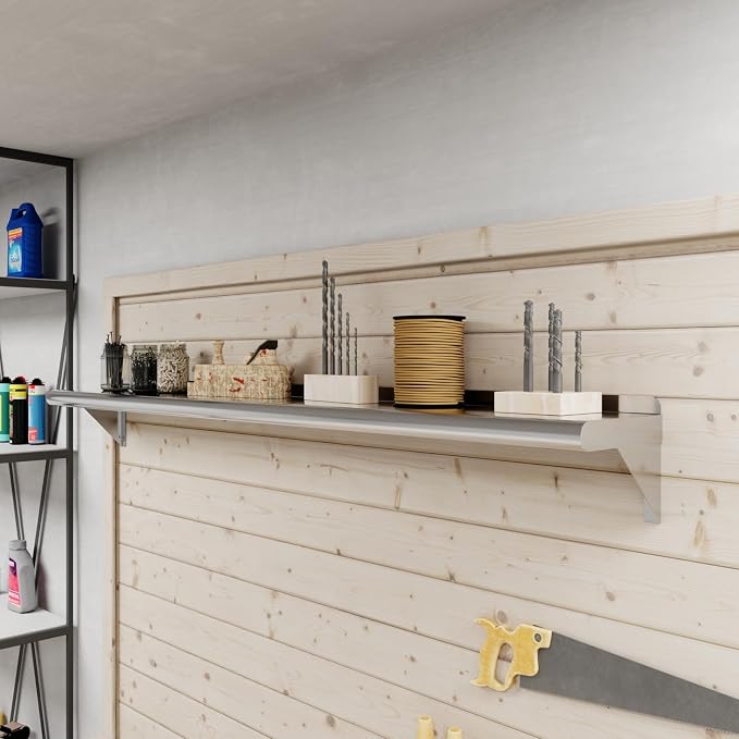 AmGood 60" Long X 8" Deep Stainless Steel Wall Shelf | NSF Certified | - Image 6