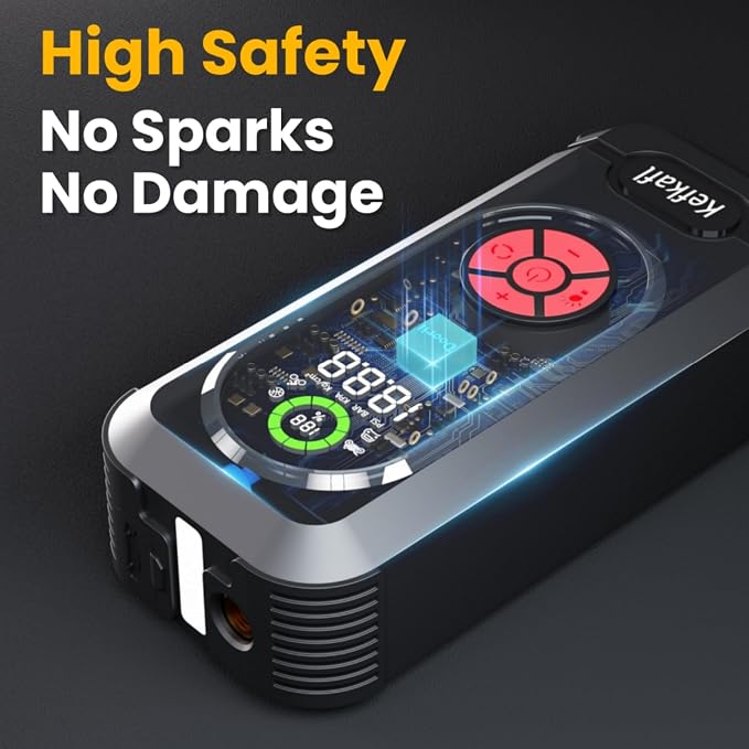 Jump Starter with Air Compressor, 5000A Car Battery Jump Starter Portable 150 - Image 7