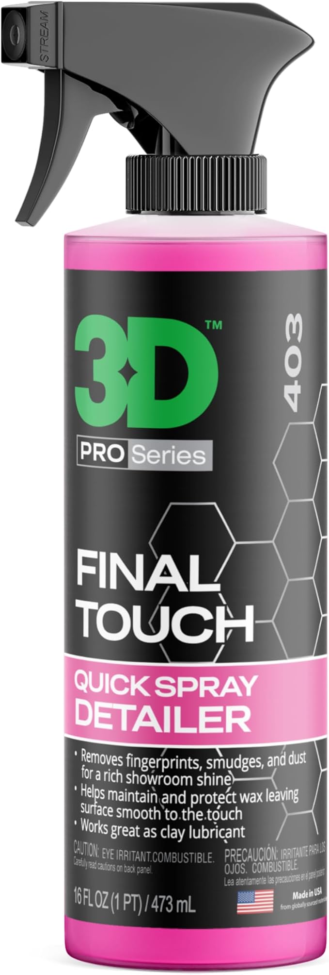 3D Final Touch Quick Detail Spray by 3DCarCare