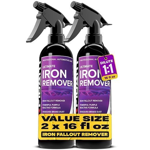 Iron Remover for Car Detailing – Iron Decon Spray, Pulls Out Brake Dust by Carfidant