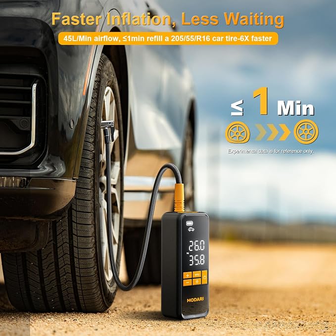 Tire Inflator Portable Air Compressor, 5X Faster 160 PSI Portable Tire Inflator - Image 3