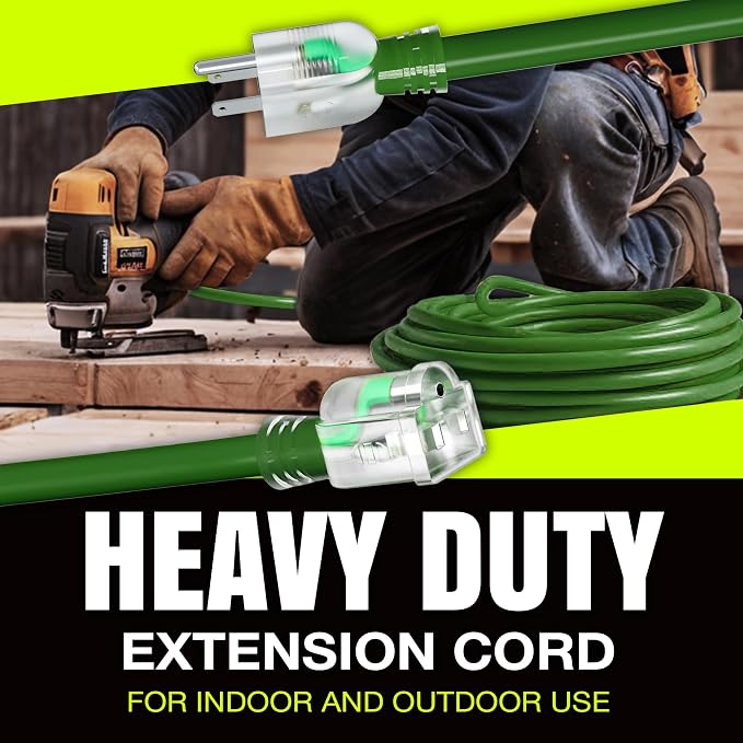 3ft Outdoor/Indoor Extension Cord 10/3 Gauge Ultra Heavy Duty 3 Prong SJTW - Image 7