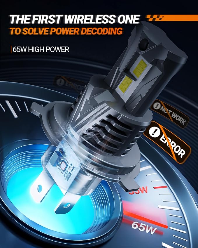 SEALIGHT H4 Headlight Bulb, 60000LM 900% Super Brighter, - Image 5