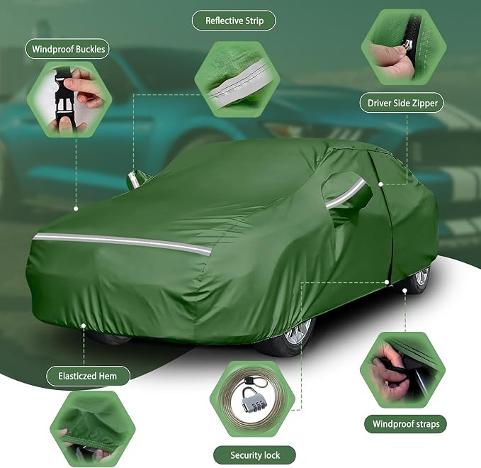 BOSSTONE Car Cover Custom Fit for Corvette C4 1984–1996, Waterproof All Weather - Image 5