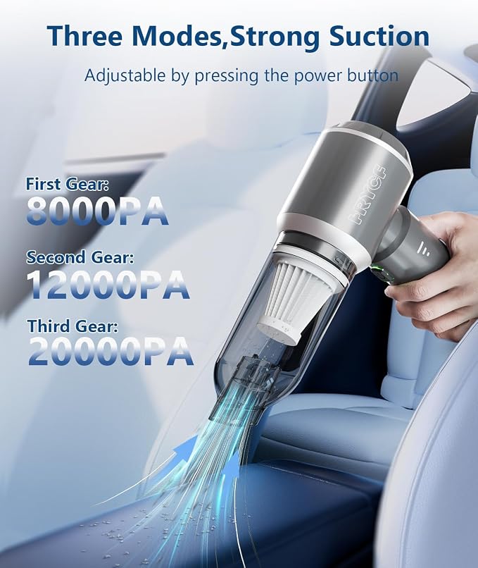 Car Vacuum Cordless, Mini Portable Vacuum Cordless - Image 2