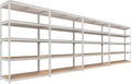 HOMEDANT White 5 Tier Laminated Boltless Heavy Duty Garage Storage Adjustable by TheBestOrganizingSolution