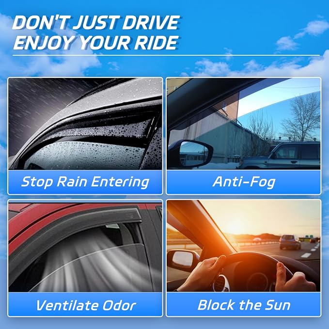 Rain Guard Fit for 2008-2020 Dodge Grand Caravan, 2008-2016 Chrysler Town & - Image 5
