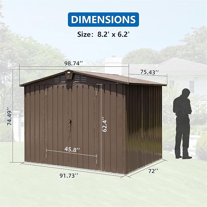 IKERY Metal Storage Shed - Image 7