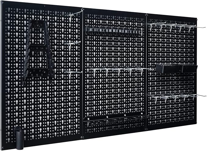 Ultrawall Peg Board Wall Organizer 4 ft. Metal Pegboard Garage Wall Pegboard - Image 4